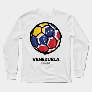 Venezuela Football Country Flag Long Sleeve T-Shirt